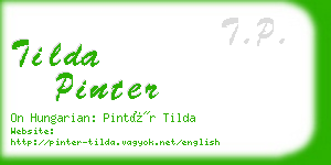 tilda pinter business card